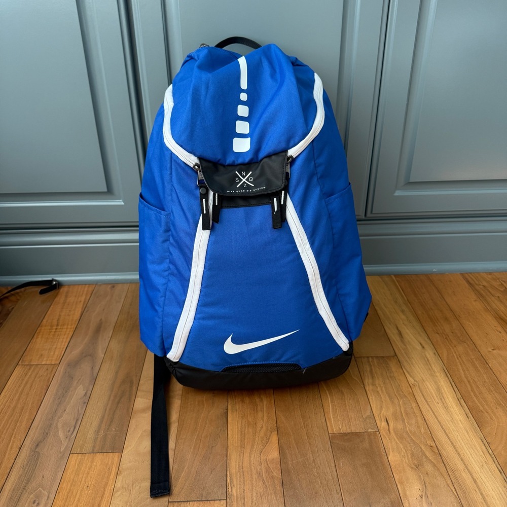 Nike Elite Basketball Backpack Blue Quad Zip System
